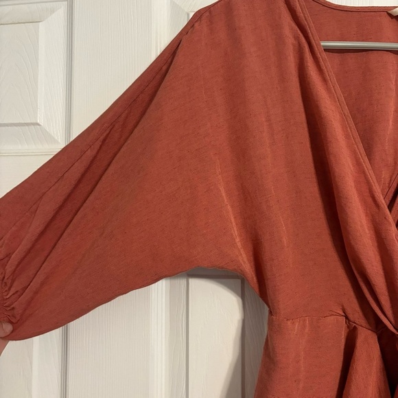 Anthropologie Puff-Sleeve Wrap Mini Dress - Picture 6 of 8